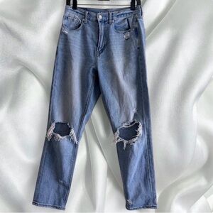 American Eagle Outfitters Light Blue Distressed Boyfriend Jeans